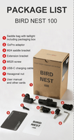 Gaciron BIRD NEST-100 Accessoires de vélo, sac de vélo ultra-haute capacité avec feu arrière intelligent, grande capacité VTT