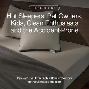 Coprimaterasso Impermeabile e Traspirante Ultra Tech <span class=keywords><strong>Coop</strong></span> Home Goods, Silenzioso, Misura Queen, Superficie Liscia, Profondità 18 Pollici, Lavabile in Lavatrice - Product Image 5
