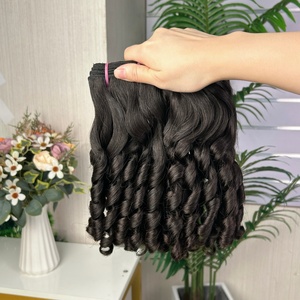 Rose Curl Hair Bundles Super Double Drawn Quality 100% Human Hair <b>Curly</b> <b>Extension</b> Natural Black Color - Product Image 3