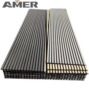AMER Panneau mural acoustique en polyester <span class=keywords><strong>Woodupp</strong></span> chêne écologique Panneau acoustique insonorisé en chêne naturel Panneaux muraux en bois de chêne - Product Image 1