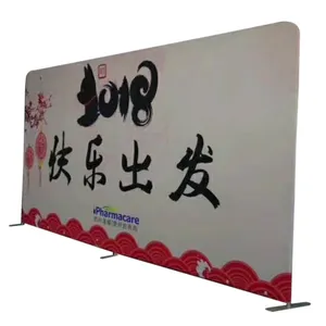 Banners de fondo plegables personalizados con soporte para publicidad de ferias comerciales