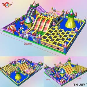 20x15m personnalisé grand parc gonflable commercial centre de divertissement familial funcity maison de rebond château gonflable - Product Image 1