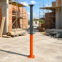 Étai de coffrage réglable en acier galvanisé avec tête carrée et plaque de base pour le coffrage de dalles en béton