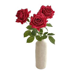 <b>Artificial</b> Roses Single <b>Stem</b> Silk Flower High Simulation Realistic Wedding Table Decoration Minimalist Style - Product Image 5