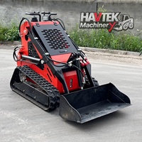 Livraison gratuite petit Skid Steer HAVTEK polyvalent Dumper Mini Skid Steer Loader avec pièces jointes piste de roue pour jardin industriel