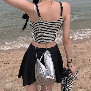 Traje de baño de tres piezas para mujer, bikini dividido, estilo coreano, de alta cobertura y efecto adelgazante - Product Image 4