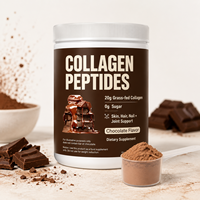 Poudre de collagène OEM ODM pour la santé, peptides de collagène, vitamines, saveur chocolat, antioxydant, soutien immunitaire, complément alimentaire beauté