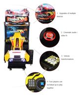 Jeux vidéo de voiture de conduite, jeu d'arcade de course de voiture DX avec pièces de monnaie