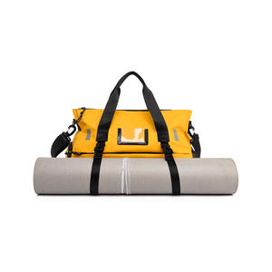 Wet Dry Shoe Compartment <strong>Holdall</strong> Sports Outdoor <strong>Woman</strong> Yoga Carry Weekender Overnight Travel Yellow Gym Duffel Bag - Product Image 4