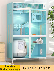 بيع بالجملة فيلا قفص متعدد القطط قط صلب ، أثاث خشبي داخلي لبيوت الحيوانات الأليفة - Product Image 6