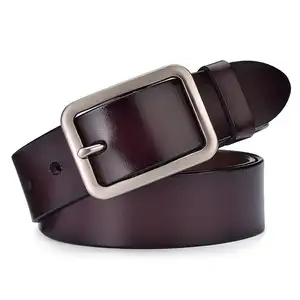 Belt Factory Custom Logo Luxury Famous Designer Alloy Genuine Leather Belts For Men