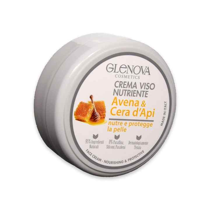 Glenova Avena & Cera D'Api 120ml Face Cream Vegan Daily Treatment for Home Use