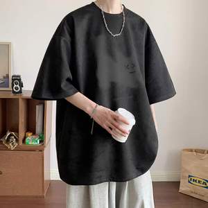 Men's Casual Loose Short Sleeved T Shirt Suede Burned Pattern Digital Printed Plus Size Half Sleeve T Shirts - Product Image 6