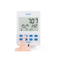 Medidor de pH Electrónico de Alta Precisión HANNA HI2002-02 y Medidor de ORP, Probador de Conductividad con Prueba Automática
