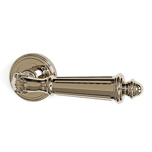 Manija de Puerta de Níquel Pulido con Diseño Simétrico para Entrada de Apartamentos y Hoteles, Mecanismos de Cerradura y Barras de Tracción - Product Image 1