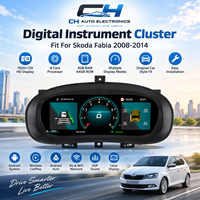 Pour Skoda Fabia 2008-2014, tableau de bord numérique LCD 12,3 pouces, compteur de vitesse, remplacement plug and play