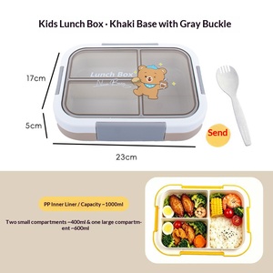 Boîte à lunch en plastique de dessin animé, adaptée aux étudiants, aux employés de bureau, simple et portable avec boucle - Product Image 4