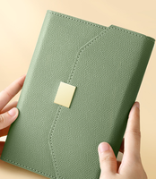 Journal en cuir Elite A5/A6 à feuilles mobiles avec impression de logo et boîte cadeau en PU