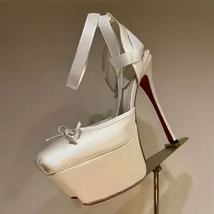 Sandales en soie uniques Stolettos - Chaussures de soirée à plateforme sexy 2025, talons fins à plateforme pour femmes - Product Image 5