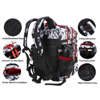 Mochila de Moda para Hombre, Impermeable, Resistente a los Rayos UV, Negra, de Lona, Estilo Militar, 45L