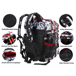 Mochila de Moda para Hombre, Impermeable, Resistente a los Rayos UV, Negra, de Lona, Estilo Militar, 45L - Product Image 5