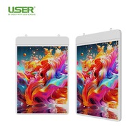 Écran d'affichage publicitaire LED double face pour vitrine, signalétique numérique, panneau de promotion intérieur pour la vente au détail, à suspendre/sur pied