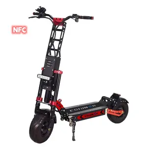 Powerful high speed range 60-300km 60v 72v 6000w 8000w dual motor 13inch fat tire electric scooter with NFC card