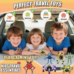 Fidget Spinners Transformables 4 Pièces pour Enfants et Adultes, Jouets Sensoriels Anti-Stress TDAH, Cadeaux pour Enfants, Fidget Spinner - Product Image 4