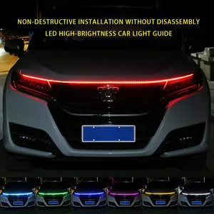 Striscia faro universale flessibile Led per cofano Auto luci Decor Atmosphere Lamps DRL luci di marcia diurna automatiche per cofano Auto