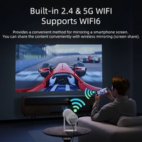 Projecteur portable mini 5G WiFi Android 11 8 Go LED 3D Ready avec prise en charge 4K, 3800 lumens, haut-parleur 3W et mise au point manuelle P310 pour 2026