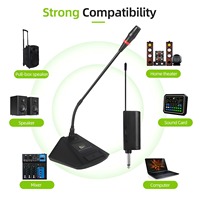 Système de microphone de conférence sans fil E9 UHF à col de cygne avec certification CE FCC PSE, micro sans fil de table pour réunion et discours