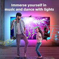 Synchronisation intelligente de la lumière ambiante en usine avec TV Wifi Rgbic Led Immersion TV rétro-éclairage avec caméra