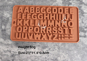 Venta al por mayor de silicona letra molde y número Chocolate moldes pastel decoraciones símbolos - Product Image 5