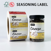 Étiquettes personnalisées imprimées, résistantes à l'eau et à l'huile, pour pots de condiments, autocollantes en vinyle, pour emballage de cuisine, impression d'étiquettes pour poudres