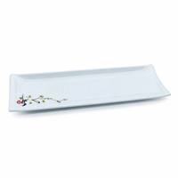 Service de table en mélamine Série Prune d'hiver, Assiettes, bols et tasses incassables à motif paysage, Vente en gros pour l'Égypte, l'Afrique et l'Inde