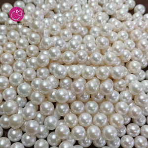 Handmade Loose Bead giả ngọc trai tự làm đồ trang sức phát hiện nhựa nhựa Nail Art trang trí một lỗ màu be trắng số lượng lớn ngọc trai - Product Image 4