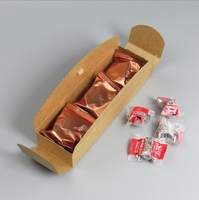 Longue boîte de papier au chocolat truffe auto-popup une pièce boîte à biscuits fraise bonbons collations boîte d'emballage pour traiter la faveur de fête