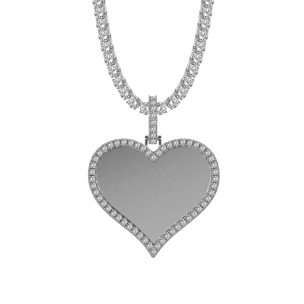 Collana Con Ciondolo A Cuore Uloveido – Placcato Oro Rosa E Platino, Zirconi Cubici AAA+, Regalo Per Lei, Con Sacchetto