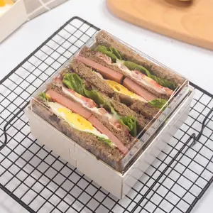 Benutzer definierte Logo-Druck Lebensmittel qualität zum Mitnehmen Papier Huhn Sandwich Hamburger Box Tray