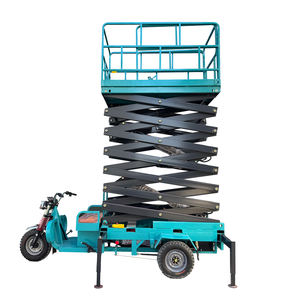 Penjualan Terbaik 8m 500kg sepeda roda tiga listrik udara bekerja <span class=keywords><strong>Platform</strong></span> hidrolik seluler gunting angkat roda tiga mendorong gunting angkat untuk dijual - Product Image 1