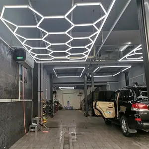 Shenzhen Factory Direct Sales Energy Saving 2.4*4.8m 680W Hexagonal LED Working Light for Workshop Garage