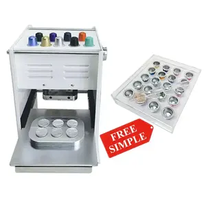 6 Holes Coffee Nespresso Cups Filling Sealing Machine Filling Machine Manual Aluminum Foil 1 Set 6 Cavity 15ml