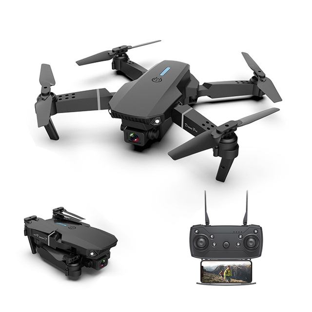 Hot Selling E88 Pro Drone With Wide Angle HD 4K Dual Camera Height Hold Wifi RC 100 Meters Foldable Quadcopter Drone Toys