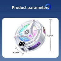 Ventilateur de refroidissement magnétique à semi-conducteurs TL07 5V/3A pour téléphone portable PUBG, avec affichage numérique de la température, léger et portable