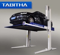 Elevador de Estacionamiento Eléctrico de Dos Postes TABITHA TTPP606, Certificado CE, 2700 kg, para Mantenimiento Automotriz, Motor de 2.2 kW, Alimentación de Voltaje Múltiple