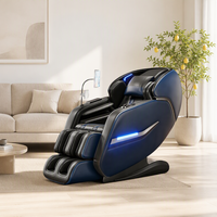 Fauteuil de massage électrique de luxe 3D à double mécanisme, avec étirement thaïlandais, Shiatsu, zéro gravité, compression chaude et fonction de massage corporel 7 pouces, modèle 2025