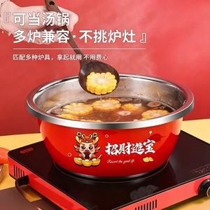 Recipiente de Acero Inoxidable con Tapa, Superficie Pulida, Multifuncional para Cocina, Uso Doméstico, para Sopa, Verduras, Aceite, Ensaladas - Product Image 4