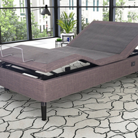 Lit Métal Électrique Haut de Gamme Convertible Pliable Portable Moderne avec Télécommande, Cadre en Fer Durable, Taille Queen/King