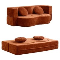 Canapé modulaire en chenille style antique, amovible et lavable, pliable, pour petit appartement, salon, canapé-lit en éponge, idéal pour se détendre