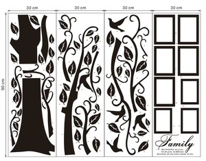Adesivo Murale Albero Genealogico con 8 Cornici per Foto, Stampa Serigrafica, Autoadesivo, Impermeabile, Resistente ai Raggi UV, Decorazione per la Casa - Product Image 4